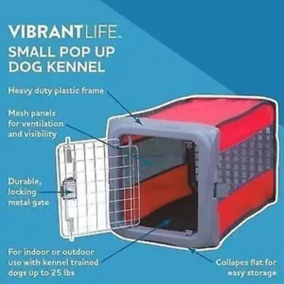 NEW Vibrant life Small Pop-Up Dog Kennel - Picture 5 of 5